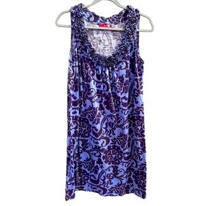 Boden 100% Cotton Purple Paisley Dress Size 8
